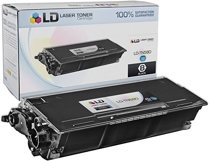 LD Compatible Toner Cartridge Replacement for Brother TN580 High Yield (Black)