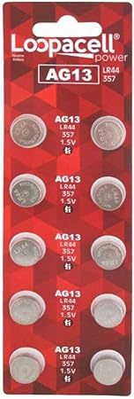LOOPACELL 10 Pack AG13 LR44 357 Button Cell Battery