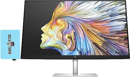 HP U28 28" 4K HDR FreeSync Monitor Bundle with Docztorm Dock, 28" IPS UHD (3840x2160) 60Hz VESA Display, HDMI, DisplayPort, Ideal for Content Creators, Black & Silver (2023 Latest Model)