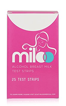Breastmilk Alcohol Test Strips for Breastfeeding Moms for Rapid Reliable Testing of the Presence of Alcohol in Breast Milk with Graded Results by Miloo - 25 Strips