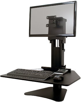 Victor High Rise Sit-Stand Desk Converter 28 x 23 x 15-12 Inches Black VCTDC300