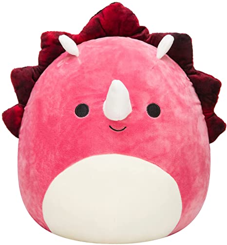 Squishmallows 12-Inch Red Triceratops- Add Tristan to Your Squad, Ultrasoft Stuffed Animal Medium-Sized Plush Toy, Official Kellytoy Plush