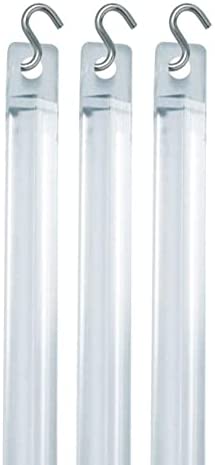 GMA Group 60 Inch Long Window Mini Blind Tilt Wand Rod - Venetian Blind Clear Wands Replacement Rods for Blinds and Shades - S Hook, 3-PK