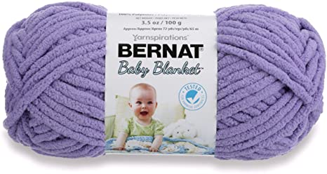 Bernat Baby Blanket Yarn, 3.5 oz, Gauge 6 Super Bulky, Lilac