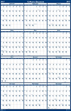 House of Doolittle 2017 Laminated Wall Calendar, Reversible, Horizontal/Vertical, 18 x 24" (HOD3960-17)