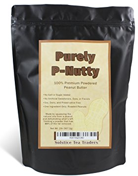 Powdered Peanut Butter 2 Pound Bulk Bag, Purely P-Nutty Peanut Butter Powder, No Sugar or Salt