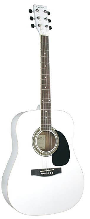Johnson JG-620-W 620 Player Series Acoustic Guitar, White