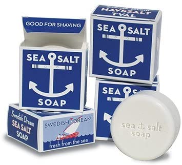 Swedish Dream Sea Salt Invigorating Bath Soap - Pack of 12, 4.3 oz Bars