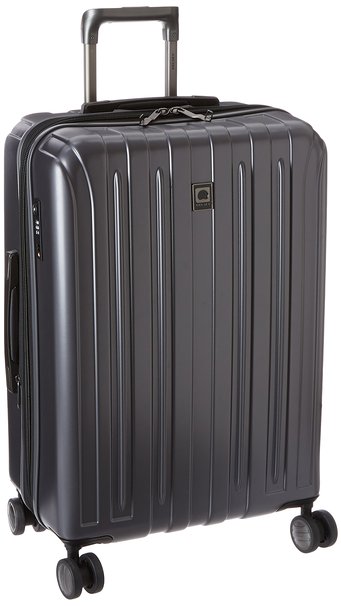 Delsey Luggage Helium Titanium 25 Inch EXP Spinner Trolley Metallic