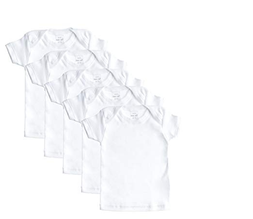 Baby Jay Short Sleeved Undershirt 5 Pack -White Cotton Tee for Boys and Girls