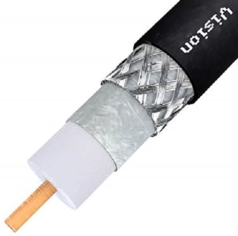 AT&T DIRECTV Approved 3GHz RG-6 Coaxial Cable, Single Solid Copper Core, Black PVC CL2 Jacket, 1000' Reel (CR01BSR0-05))