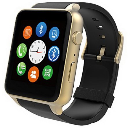ETTG S2 Waterproof Heart Rate Monitor Bluetooth Smartwatch for IOS Android System Smartphone - Gold