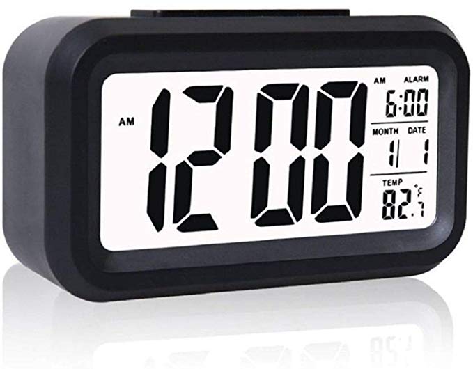 HERKZ Digital Smart Backlight Alarm Clock, Alarm Clocks for Bedroom, Digital Clock for Home, Digital Clock with Alarm, Alarm Clocks for Students, Digital Clock for Table