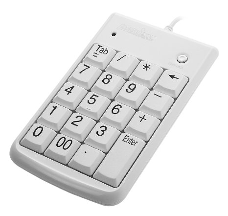 Perixx PERIPAD-201W, Numeric Keypad for Laptop, White (11080)