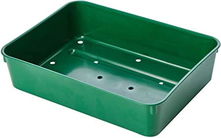 Stewart 2333004 22 cm Extra Deep Seed Tray with Holes - Green