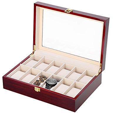 Watch Display Storage Box Jewelry Collection Case Organiser Holder Wooden