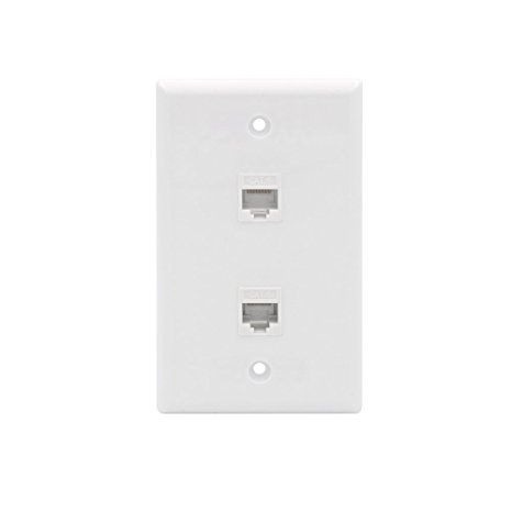 VCE 2 Port Cat6 Female to Female Wall Plate