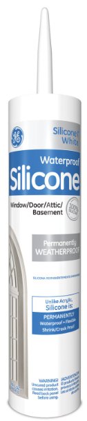 General Electric GE112A  Window and Door  Silicone I Caulk, 9.8-Ounce, White