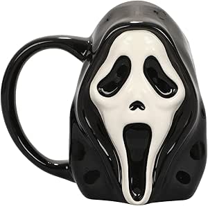 Bioworld Ghost Face 16 Oz Sculpted Ceramic Mug