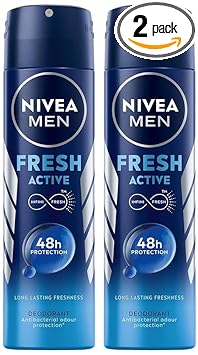 Nivea Fresh Active Original Deodorant for Men, 150ml (Pack of 2)