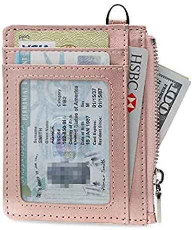Slim Minimalist Front Pocket Wallet, Valkit RFID Blocking Credit Card Holder Card Cases with ID Window for Men Women