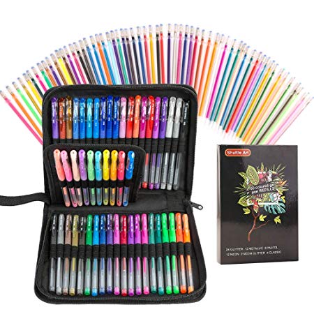 Gel Pens, Shuttle Art 120 Pack Gel Pen Set 60 Colored Gel Pen with 60 Refills for Adults Coloring Books Drawing Doodling Crafts Scrapbooking Bullet Journaling