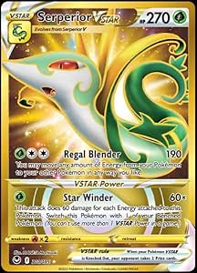 Serperior Vstar 210/195- Silver Tempest - Full Art - Pokemon Gold Secret Rare Card