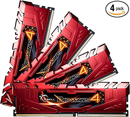 G.SKILL Ripjaws 4 Series 32GB (4 x 8GB) 288-Pin DDR4 SDRAM DDR4 2400 (PC4 19200) Desktop Memory Model F4-2400C15Q-32GRR