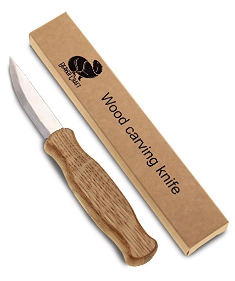 BeaverCraft, The Best Wood Carving Knife for Whittling and Roughing for beginners and profi - Durable High carbon steel - Spoon Carving Tools - Thin wood working - Pre sharpened knife for cutting wood