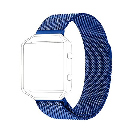 Fitbit Blaze Band Large (6.1-9.3 in), PUGO TOP Milanese Loop Stainless Steel Wristband for Fitbit Blaze Smart Fitness Watch, Large