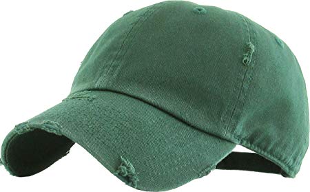 KBETHOS Vintage Washed Distressed Cotton Dad Hat Baseball Cap Adjustable Polo Trucker Unisex Style Headwear