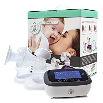 Portable Double Electric Breast Pump: Rechargeable on The go Battery Breastpump. Advanced Hands Free in Style Tavel 3D Electronic Machine Pumps for Mom's Comfort