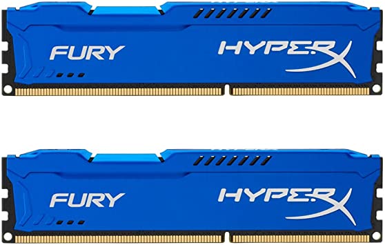 Kingston HyperX FURY 16GB Kit (2x8GB) 1866MHz DDR3 CL10 DIMM - Blue (HX318C10FK2/16), (Pack of 2)