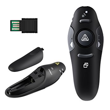 Elepawl Wireless USB Presenter Remote Controller RF 2.4GHz Laser Pointer Pen PowerPoint PPT Clicker