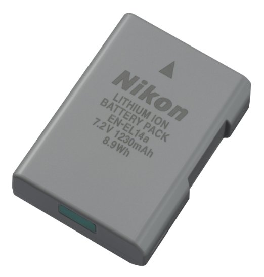 Nikon 27126 EN-EL 14A Rechargeable Li-Ion Battery Grey