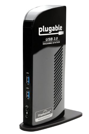 Plugable UD-3000 USB 3.0 Universal Docking Station for Windows 10, 8, 7, XP (HDMI/DVI/ VGA to 2048x1152, Gigabit Ethernet, Audio, 6 USB Ports, 20W Power Adapter)