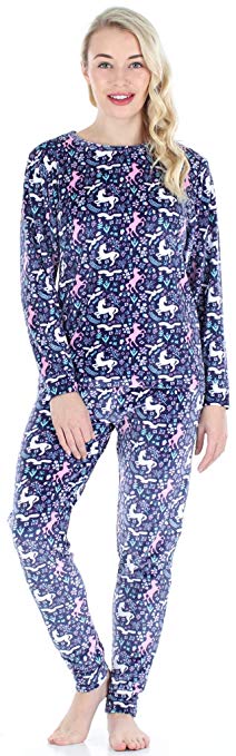 Frankie & Johnny Women's Sleepwear Super Soft Fleece 2-Piece Pajamas PJ Set