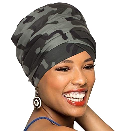 Easy Wearing African Head Wrap,Long Scarf Turban Shawl Hair Bohemian Headwrap