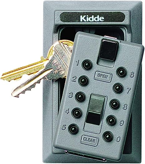 Kidde 001015 Push Button Combo 5-Key Lock Box, Titanium