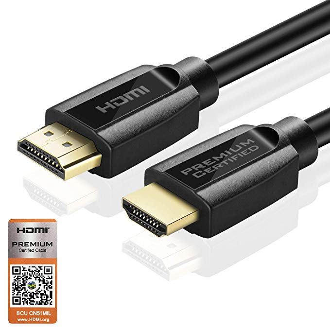 TNP Premium HDMI Cable 4K Certified (6FT) Ultra HD HDR 10 18GBPs HDMI 2.0 4K 60Hz Dolby Vision Dolby Atmos, Professional Grade Cord & Gold Plated Connectors for 4K TV OLED Projector Gaming Monitor