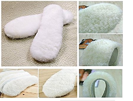 HappyStep® Premium Quality Genuine Sheepskin Insoles, Lambswool Insoles and Felt Insoles (US Women Size 9)