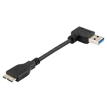 UCEC USB 3.0 Cable - Right Angle Type A Male To USB 3.0 Micro B Male Cable - 0.2 feet (0.06 M)