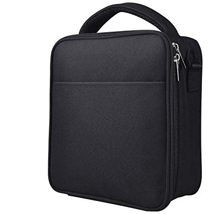 E-manis Insulated Lunch Bag Lunch Box Cooler Bag with Shoulder Strap for Men Women(Black)
