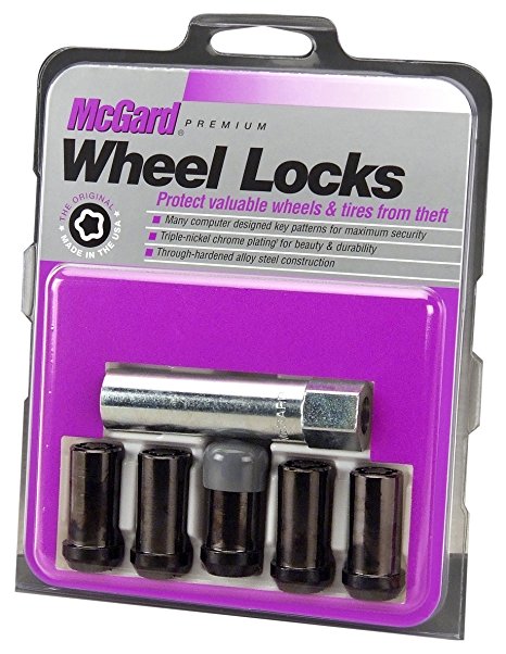 McGard 25540BK Chrome/Black (1/2-20 Thread Size) Tuner Style Cone Seat Wheel Lock, (Set of 5)