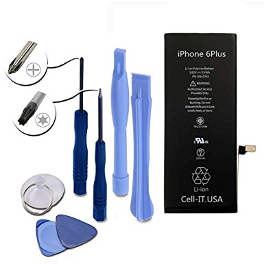 IPhone 6 PLUS (IPhone 6 ) Replacement Battery : New zero cycle 5.5" 2915mAh (compatible with GSM & CDMA Models A1522 / A1524 with installation tools