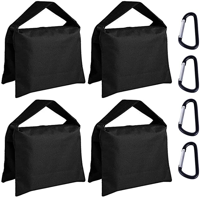 Super Heavy Duty AbcCanopy SANDBAG SADDLEBAG DESIGN 4 WEIGHT BAGS FOR PHOTO VIDEO STUDIO STAND