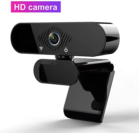 Webcam with Microphone, Automatic Focuse Full HD1080P Widescreen Webcam Lychee High Definition 1080P Camera for TV Desktop Laptop Video Calling & Recording Built-in Mic Computer Webcam Camera