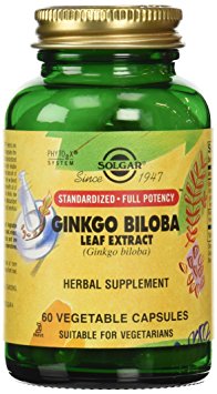 Solgar Standardized Full Potency Ginkgo Biloba Leaf Extract Vegetable Capsules, 60 Count