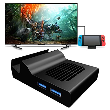 Portable Dock for Nintendo Switch, MENEEA Replacement Dock With Electronic Chip for Nintendo Switch (With Chip)