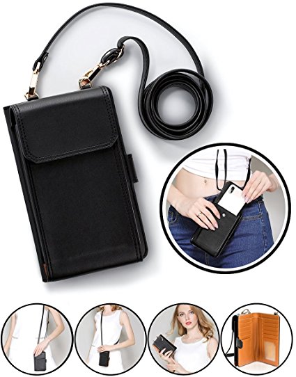 SINIANL Crossbody Bag Handbag Clutch Mini Cell Phone Pocket Pouch Purse Wallet